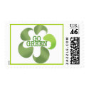 THINK AND GO GREEN postage