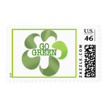 THINK AND GO GREEN postage
