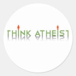 Think Atheist Round Stickers