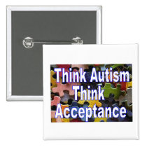 Think Autism Button buttons