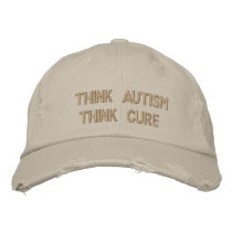 Think Autism, Think Cure embroidered hats
