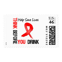 Think Before You Drink - Help Save Lives Postage Stamp