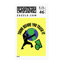 Think Before You Trash It postage