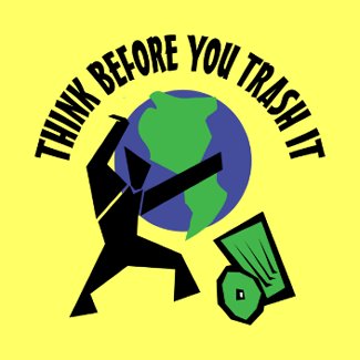Think Before You Trash It sticker