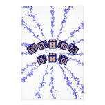 Think Big toy blocks in blue. Stationery Design