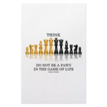 Think (Chess) Do Not Be A Pawn In The Game Of Life Personalized Stationery