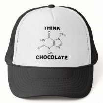 Think Chocolate (Theobromine Molecule Chemistry) Trucker Hats
