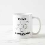 Think Chocolate (Theobromine Molecule Chemistry) Mugs
