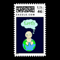 Think...Earth postage by cimmerrian Think...Earth postage