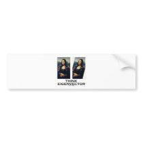 Think Eigenvector (Mona Lisa Restored) Bumper Stickers