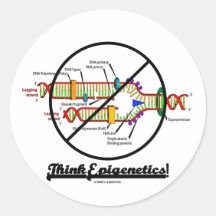 Think Epigenetics! (Cross Out DNA Replication) Round Stickers