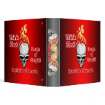 Think First - Burnout Flaming Skulls binders