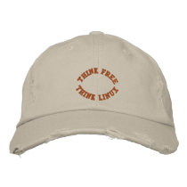 Think Free, Think Linux Embroidered Hats
