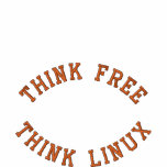 Think Free, Think Linux Embroidered Polo Shirt