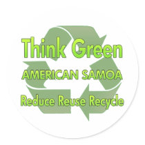 Think Green American Samoa stickers