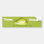 Think Green - American Tree Frog Bumper Sticker