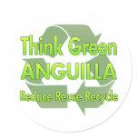 Think Green Anguilla Sticker