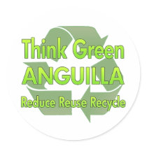 Think Green Anguilla Sticker
