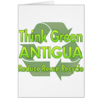 Think Green Antigua Greeting Cards