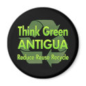 Think Green Antigua magnets by FlagStore Think Green Antigua magnets