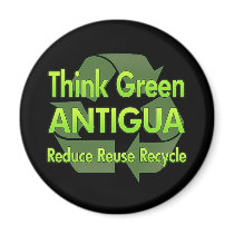 Think Green Antigua magnets by FlagStore Think Green Antigua magnets