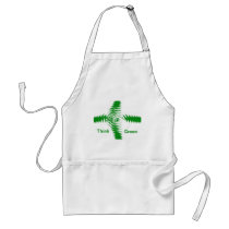 Think Green Apron by 2wheeldigitalworks Think Green Apron