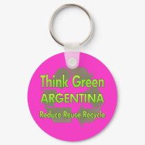 Think Green Argentina keychains by FlagStore Think Green Argentina keychains
