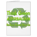 Think Green Azerbaijan Greeting Card