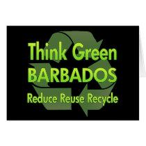 Think Green Barbados cards by FlagStore Think Green Barbados cards