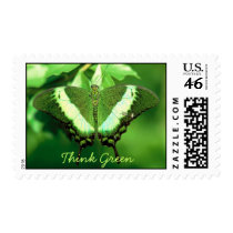 Think Green Beautiful Butterfly Postage postage