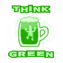 Think Green Beer Mug T-Shirt