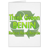 Think Green Benin Greeting Cards