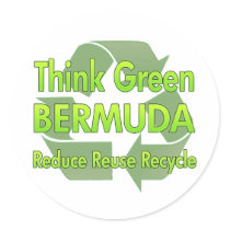 Think Green Bermuda stickers