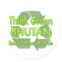 Think Green Bhutan stickers