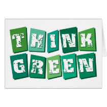 Think Green blocks cards
