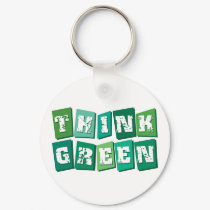Think Green blocks keychains by bbdesignsco Think Green blocks keychains