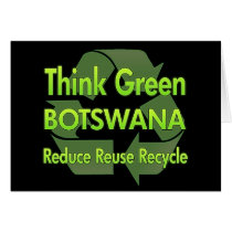 Think Green Botswana cards by FlagStore Think Green Botswana cards