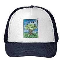 Think Green Brain Mesh Hats
