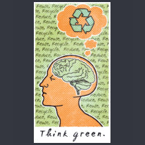 Think Green Brain Power t-shirts