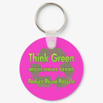 Think Green Brazil Minas Gerais keychains by FlagStore Think Green Brazil Minas Gerais keychains
