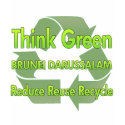 Think Green Brunei Darussalam t-shirts by FlagStore Think Green Brunei Darussalam t-shirts