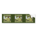 Think Green bumper stickers