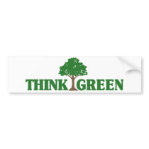 Think Green bumper sticker bumper stickers