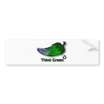 Think Green bumper stickers