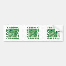 Think Green Bumper Sticker