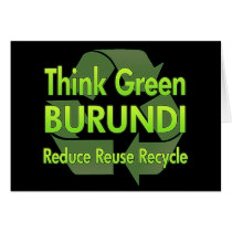 Think Green Burundi cards by FlagStore Think Green Burundi cards