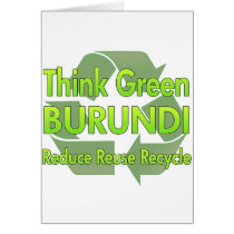 Think Green Burundi cards by FlagStore Think Green Burundi cards