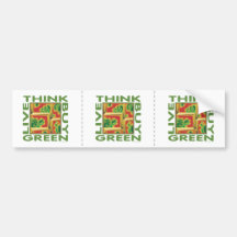 Think Green, Cactus Bumper Stickers