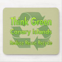 Think Green Canary Islands mousepads by FlagStore Think Green Canary Islands mousepads