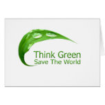 Think Green Greeting Cards